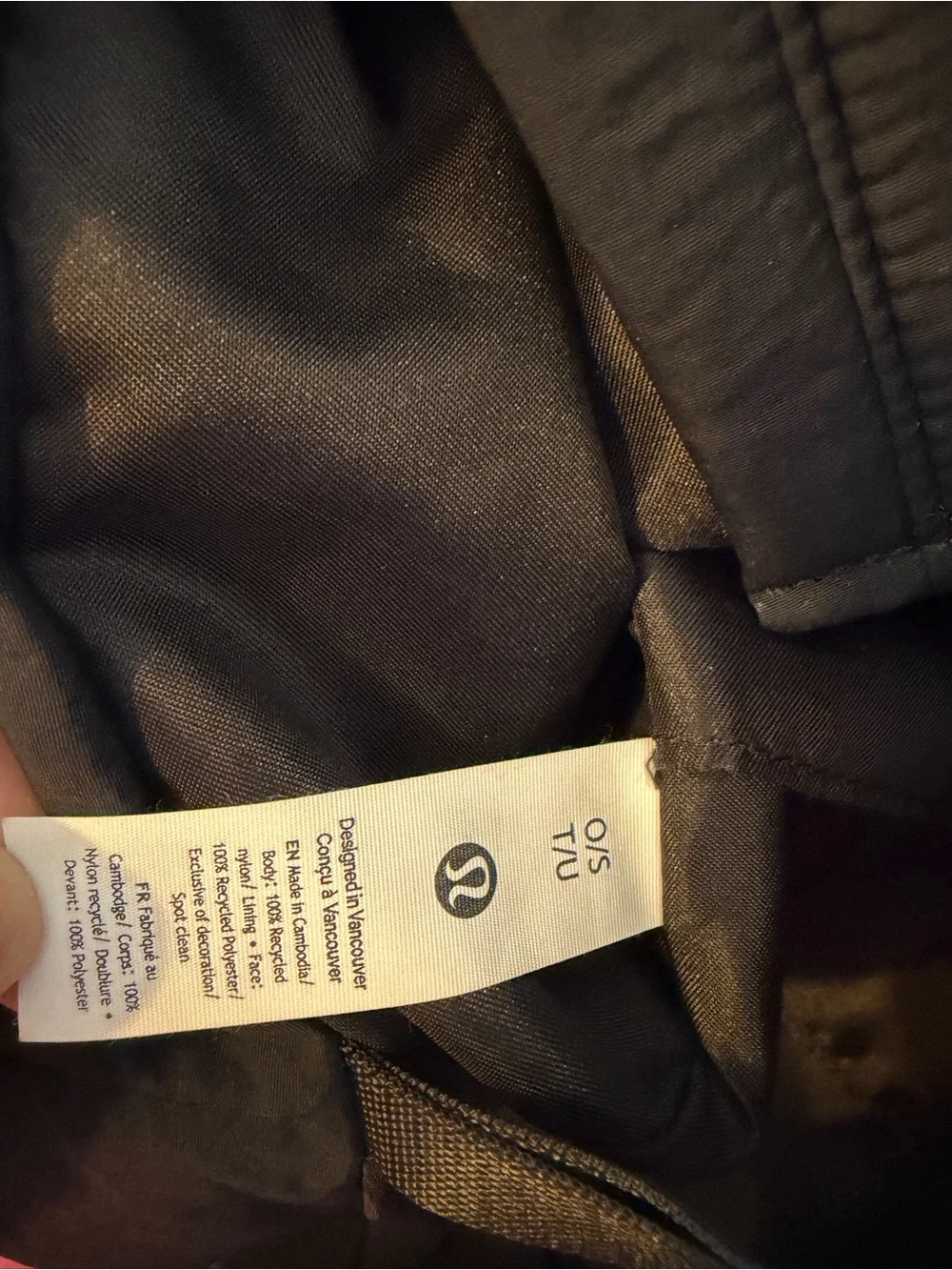 lululemon athletica Black Nylon Shoulder Tote Backpack
